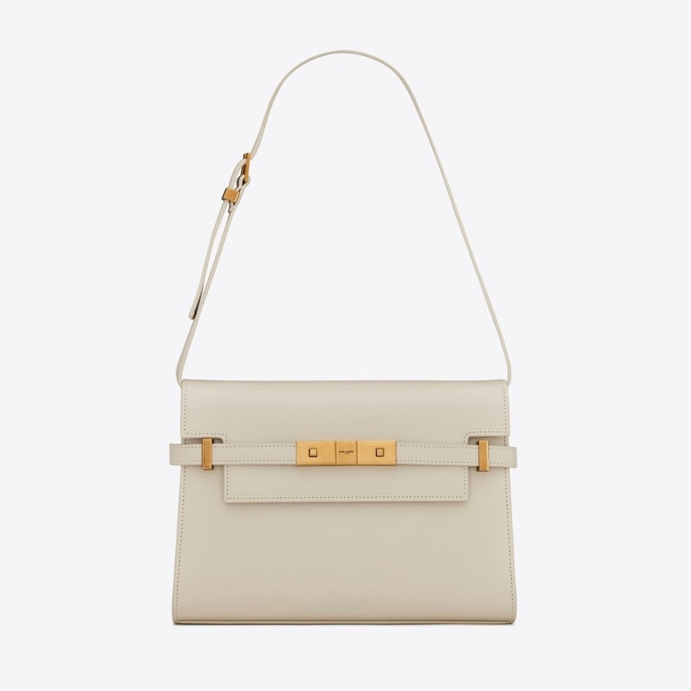 Saint Laurent Small Manhattan Shoulder Bag in Blanc Vintage - Picture 1 of 8